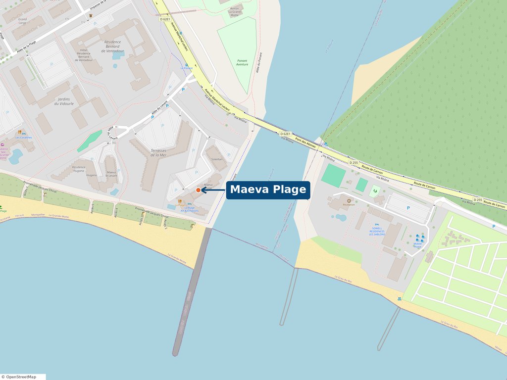 Carte OpenStreetMap de la résidence Maeva Plage
